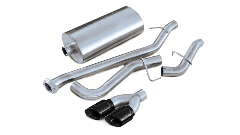 Chevrolet Tahoe Performance Exhaust - CORSA Performance - Cat-Back Single Side w Twin 4in Pro-Series Tips - Black - `01-`06